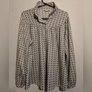 Shirtique Stylish Gray Patterned Women's Top